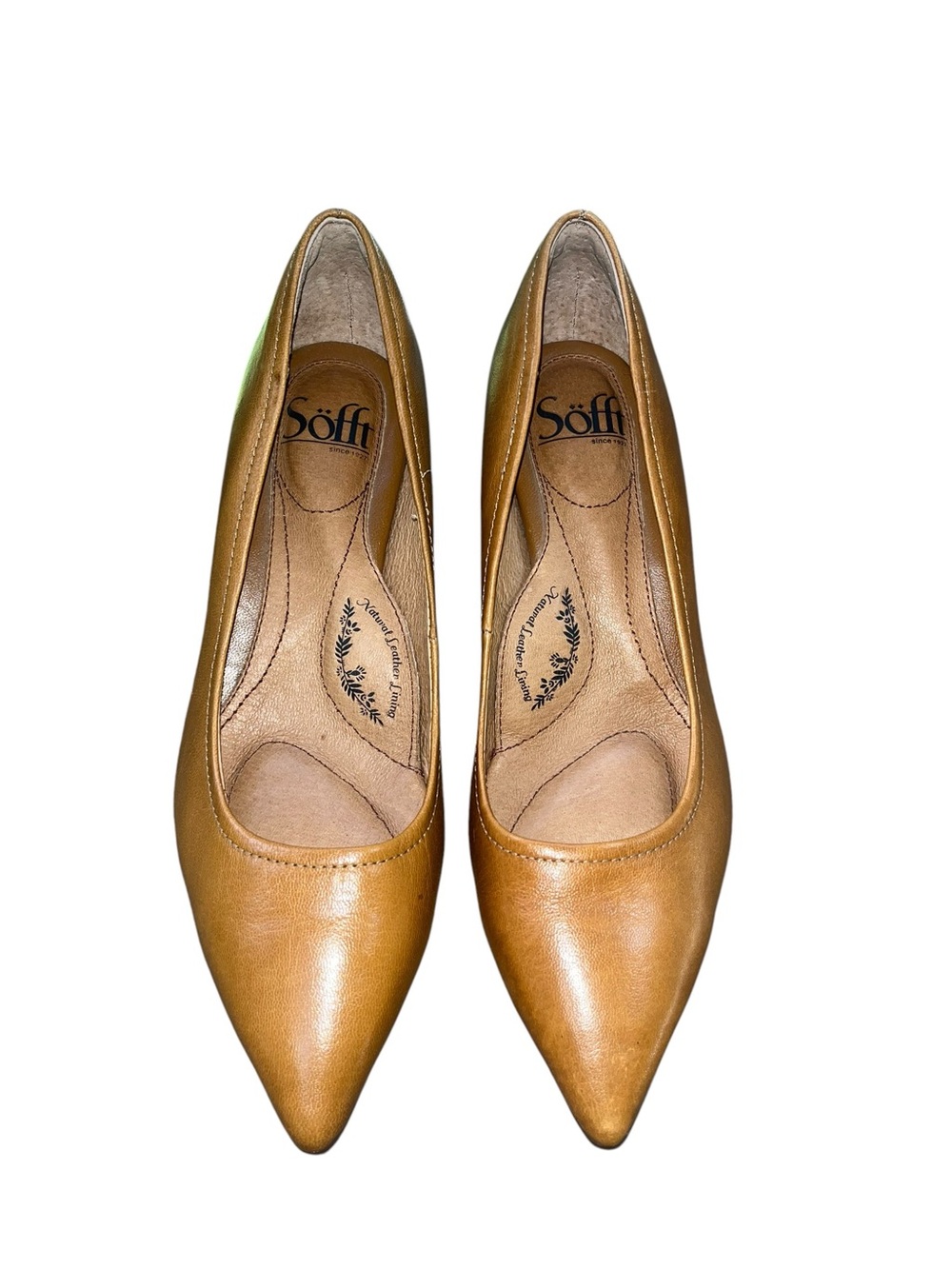 SOFFT Altessa Brown/Tan Leather Kitten Heel Pumps Women’s Shoe Size 6.5 M NWOB